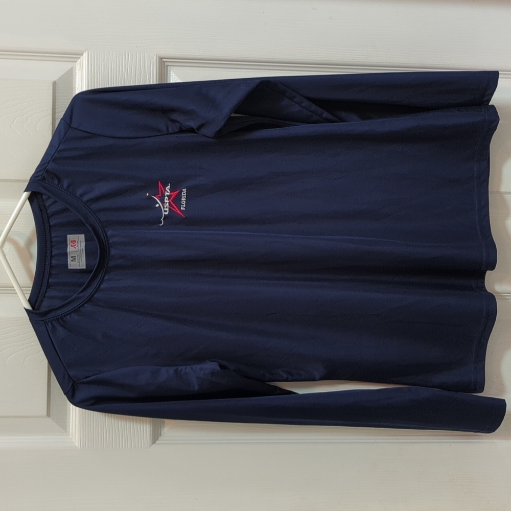 A4 Women's Navy Long Sleeve Performance Shirt Size Medium USPTA